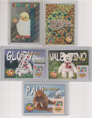 TY beanie Babies Freckles The Leopard Teal Foil #47 Mystic Artist Proof Lot 9