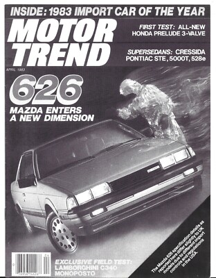 Mazda 626 Import Car Of The Year 1983-84 UK Market Sales Brochure Motor Trend