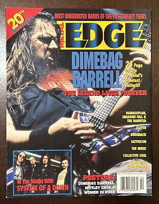 Metal Edge Vintage Magazine Dimebag Darrell Cover April 2005 Missing Poster 