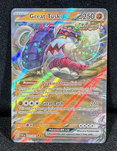 🔥Great Tusk ex Paldean Fates 053/091 Double Rare