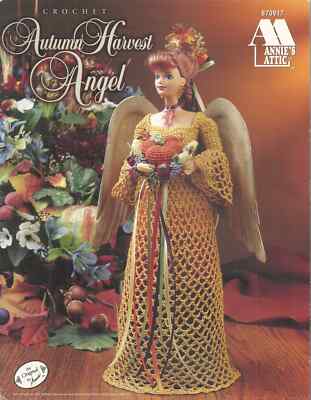 ANNIE'S ATTIC CROCHET AUTUMN HARVEST ANGEL FOR 11½'' FASHION DOLL BOOKLET #870917