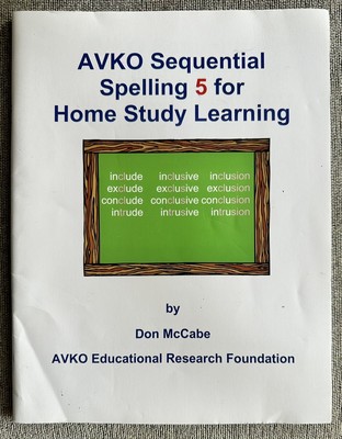AVKO Sequential Spelling 5 For Home Study Learning