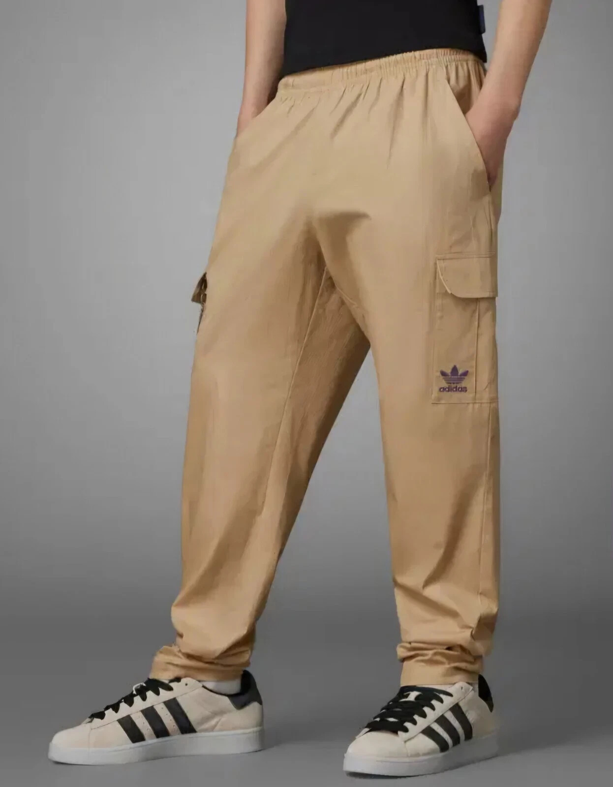 Adidas Originals Mens Enjoy Summer Cargo Pants Beige Beige