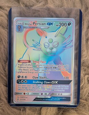 Alolan Persian GX - 257/236 - SM Cosmic Eclipse - Secret Rare Card NM