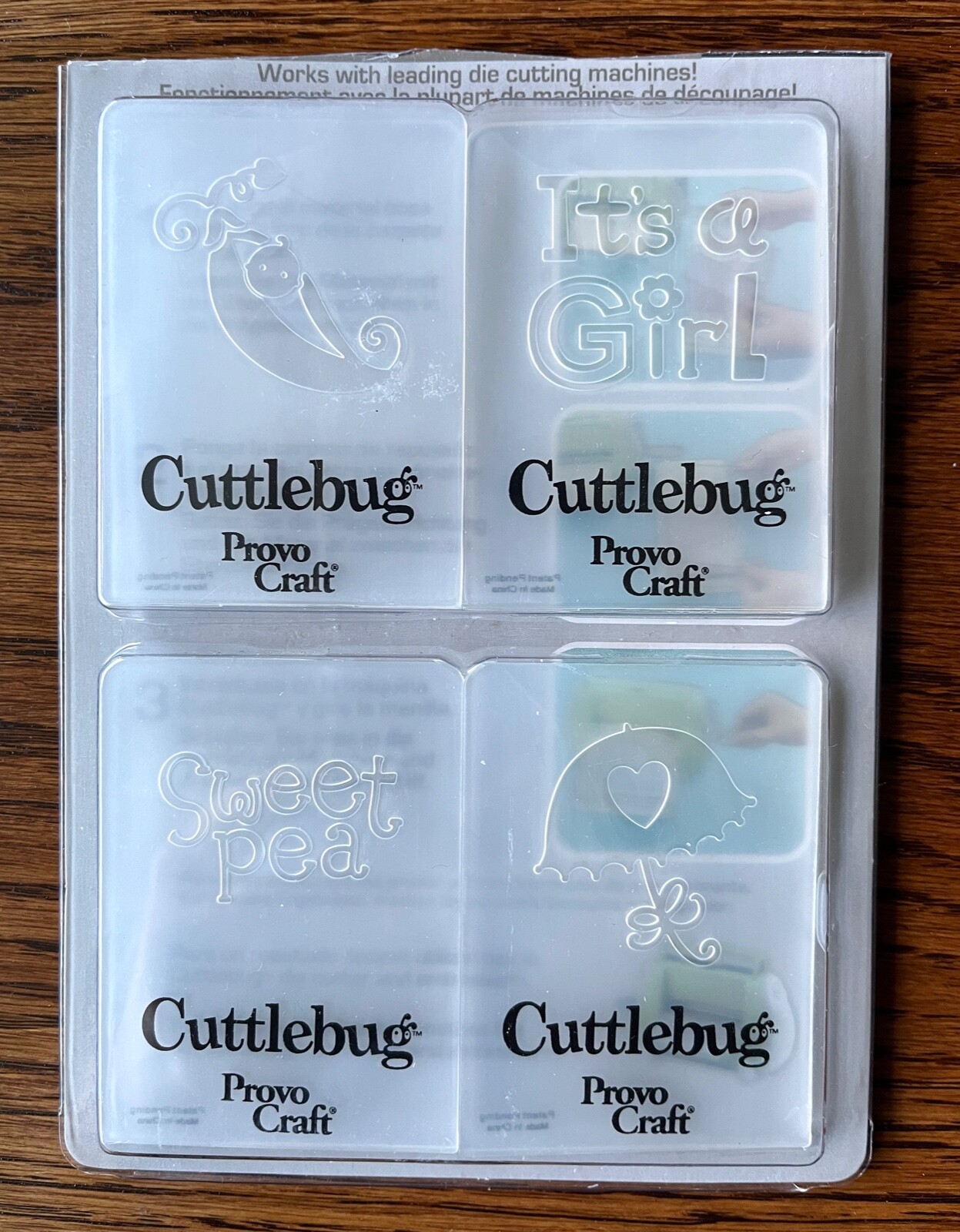 Provo Craft CUTTLEBUG 3 Sets Embossing Folders ~Princess~ It’s A Girl~It's a Boy