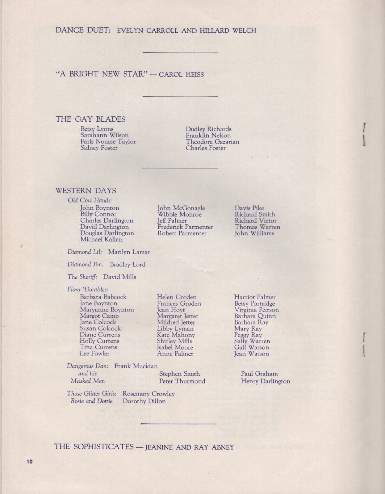 ICE CHIPS of 1953 program Boston Skating Club featuring Albright, Jenkins