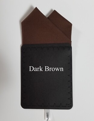 100% Cotton Pre-Folded Pocket Square Handkerchief Insert - 2 Point Reversible