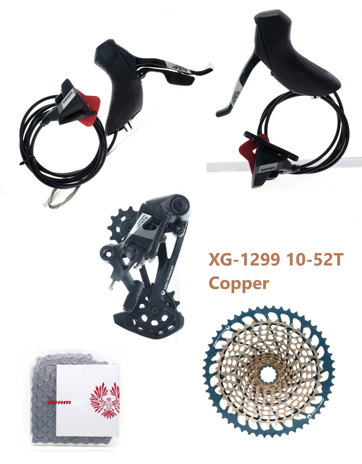 SRAM APEX 1x12 Eagle Mechanical Shifter/Rear Derailleur/CN