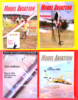 4 MODEL AVIATION 2008 APR. + OCT.--DEC. RADIO CONTROL AIRPLANE PHOTOS AMA FLYING