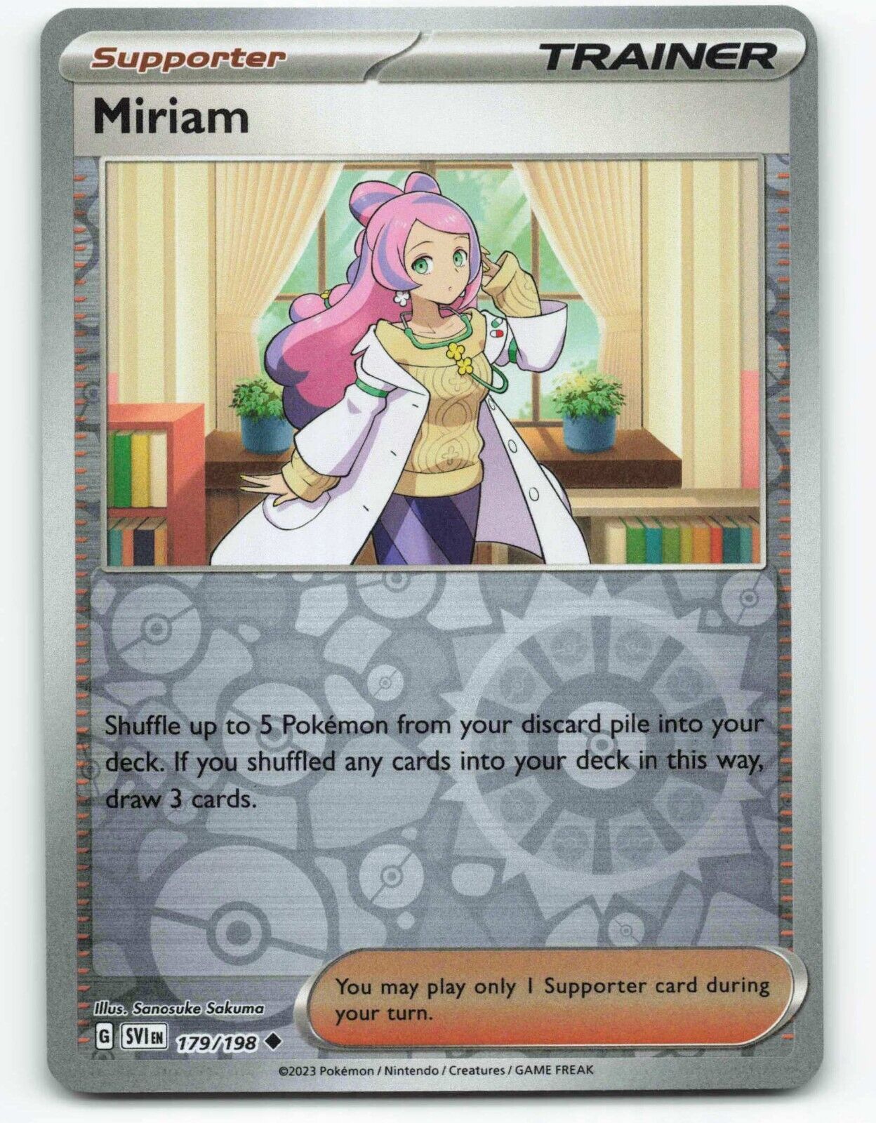 2023 Pokemon, Scarlet & Violet, #179/198 Miriam, Reverse 2023 Pokemon, Scarlet & Violet, #179/198 Miriam, Reverse