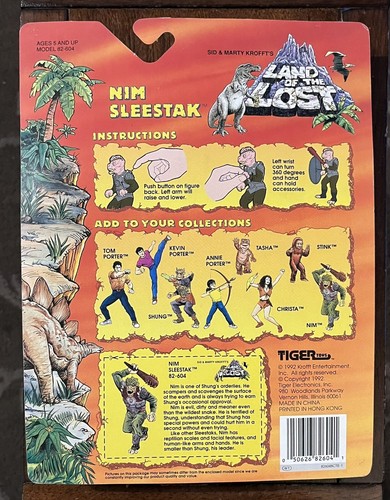 Land of the Lost NIM SLEESTAK Vintage Action Figure  1992 Tiger Toys  Brand New!