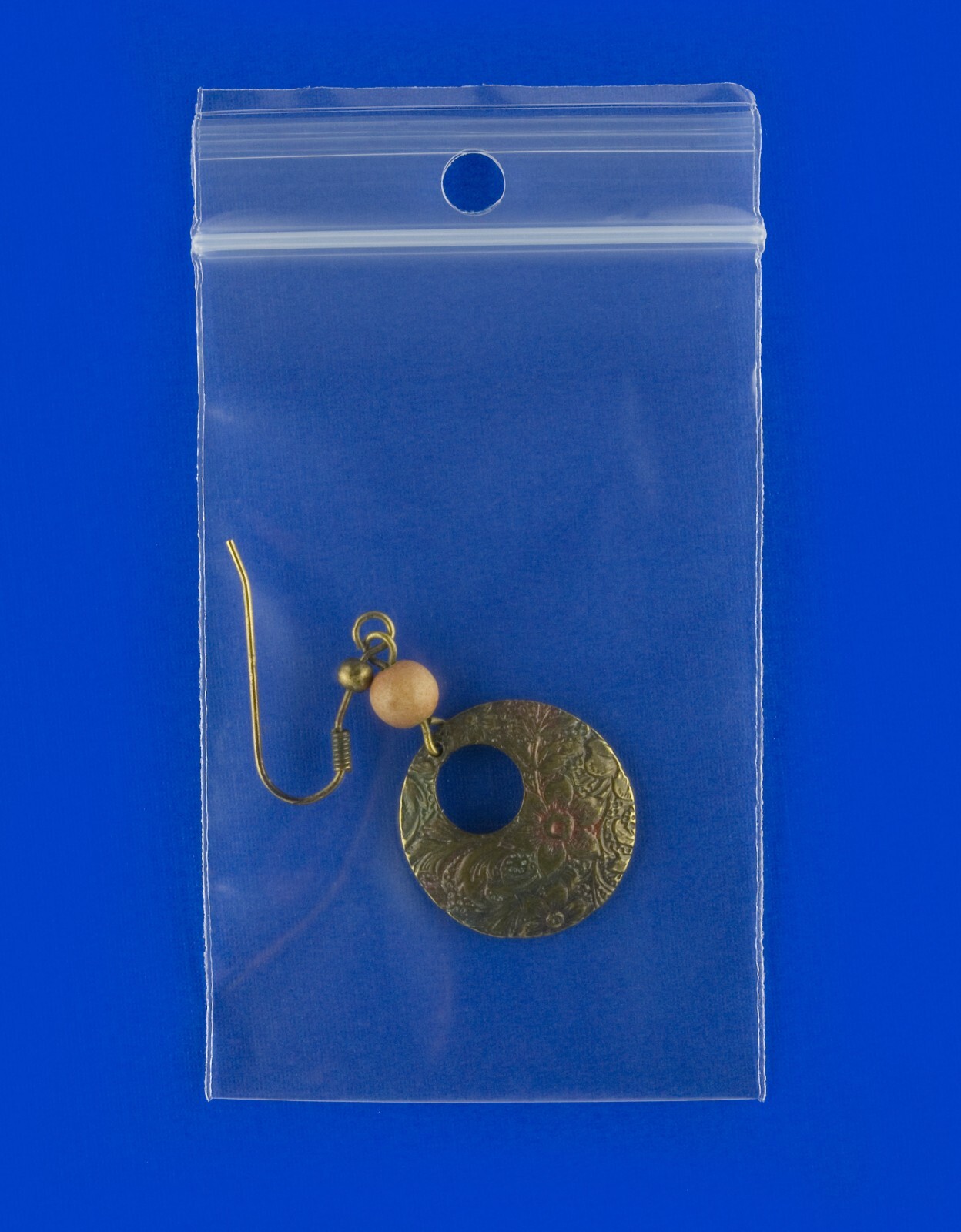 3"x4" Hang Hole Zip Top Lock Seal Reclosable Poly Bags Zipper Baggies 4Mil