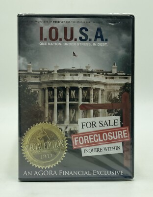 I.O.U.S.A. DVD *Brand New & Factory Sealed* Agora Financial Exclusive 2009 IOUSA