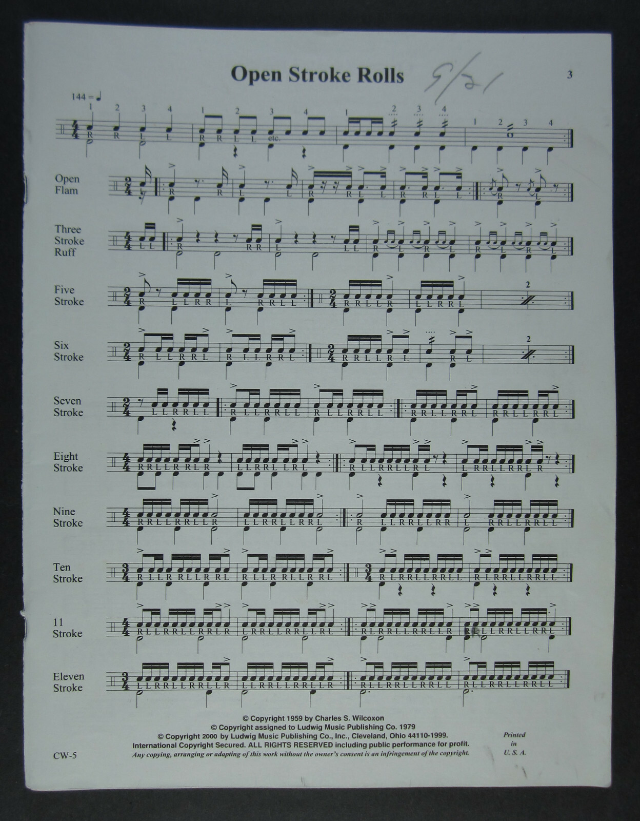 Rolling in Rhythm by Charley Wilcoxon Advanced Swing Drumming Solos book