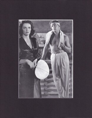 8X10'' Matted Print Art Movie Picture: Macao, Robert Mitchum Shirtless