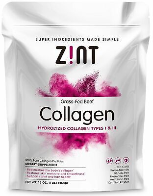 Zint Collagen Peptides Powder (16 oz): Paleo-Friendly, Keto-Certified, Premiu...