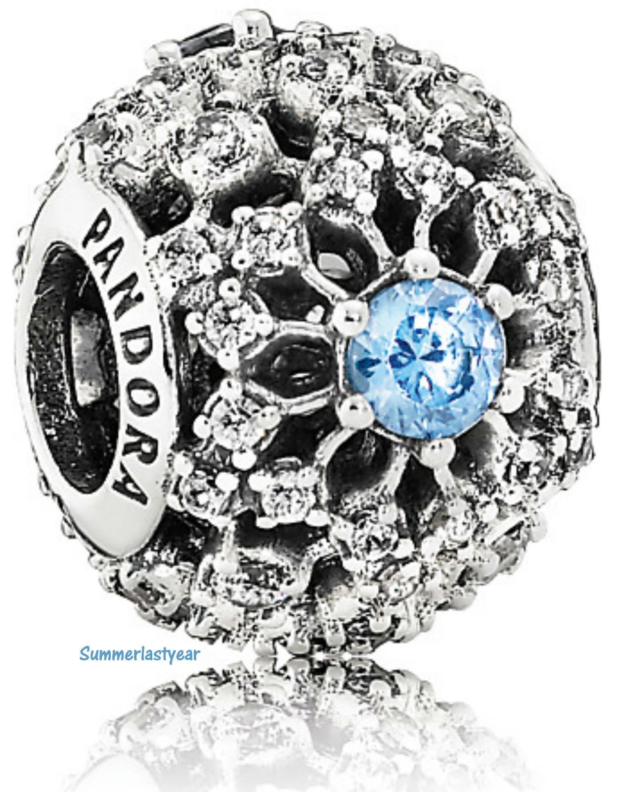 DISNEY PANDORA CINDERELLA SNOW FLAKE WISH CHARM STERLING DISNEY PANDORA CINDERELLA SNOW FLAKE WISH CHARM STERLING