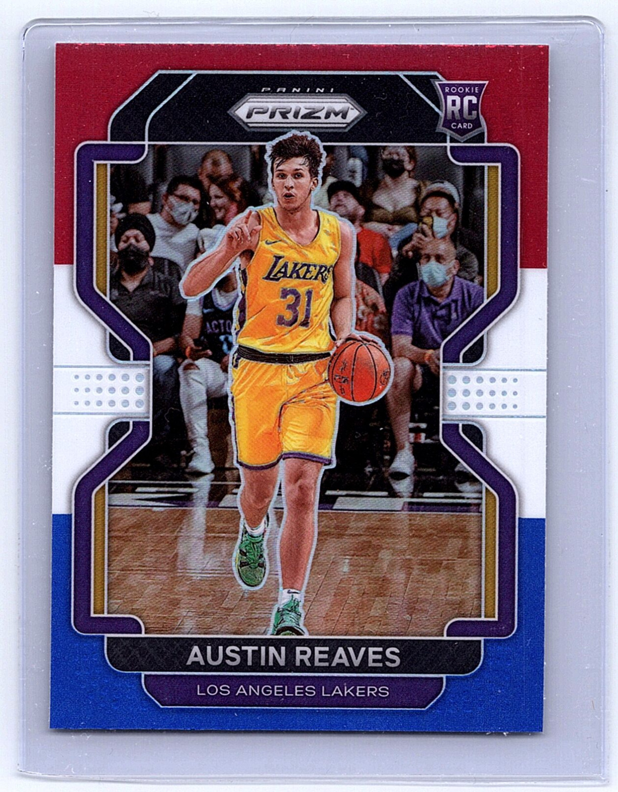 Austin Reaves 2021-22 Panini Prizm Red White Blue SP Prizm
