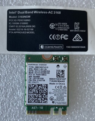Intel 3168NGW 802.11AC Dual Band Bluetooth 4.2 M.2 NGFF Wifi Card (price for 1)