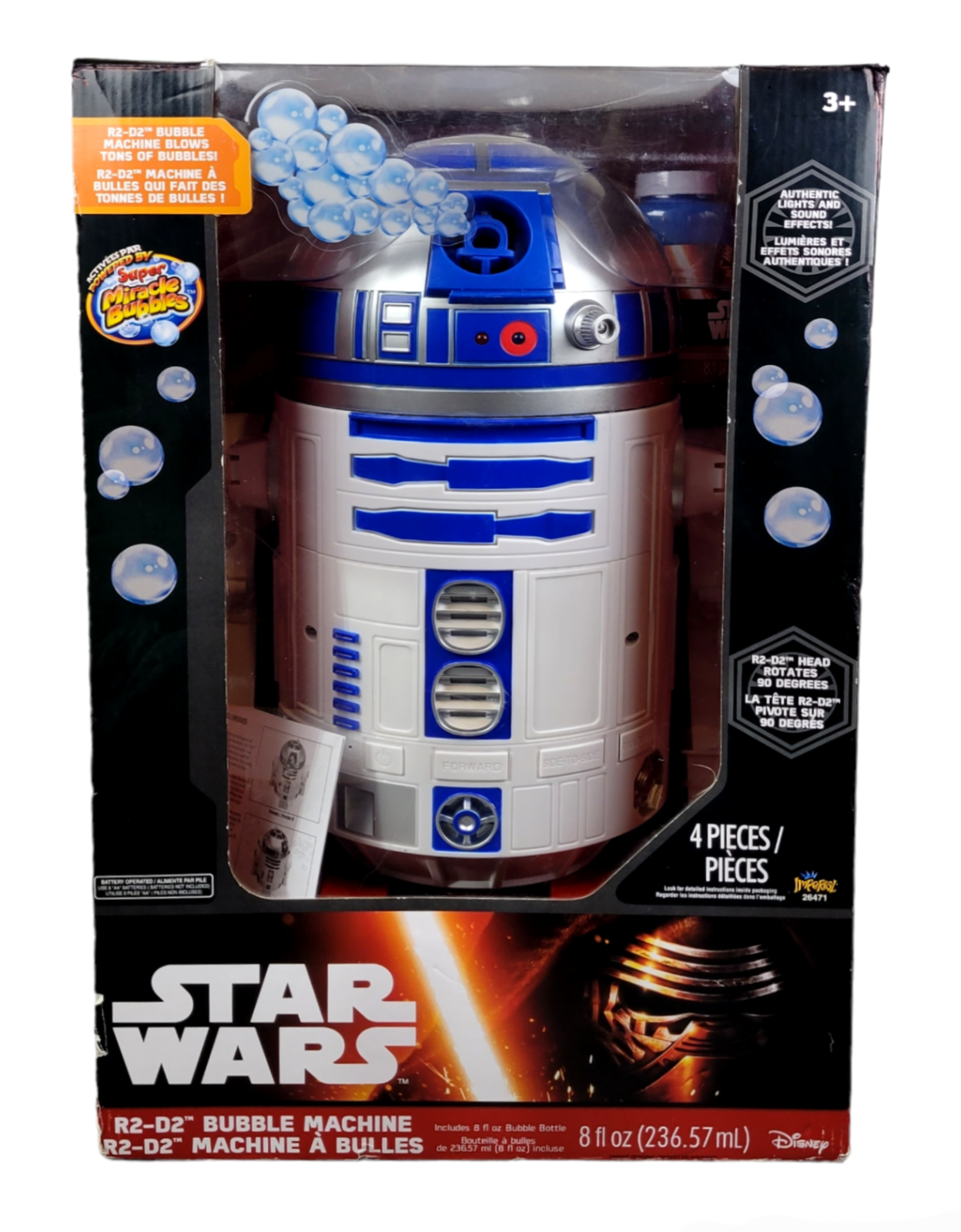 Star Wars R2D2 Bubble Machine 16 Inches Tall Rotate 90° With Star Wars R2D2 Bubble Machine 16 Inches Tall Rotate 90° With