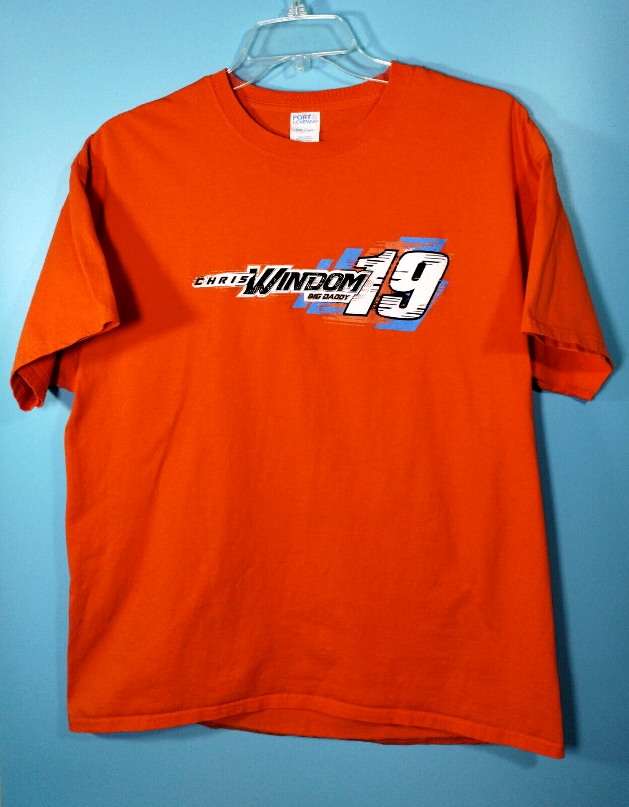 CHRIS WINDOM #19 Orange Midget Car Racing Race T Shirt XL | eBay