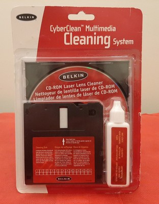 New/Sealed BELKIN Cyberclean Floppy Disk Head+CD ROM Lense Combo Cleaning System