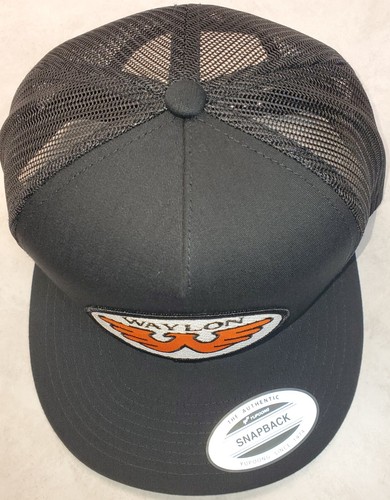 Waylon Jennings Patch on Yupoong Trucker Hat / YP Classic 6006 Snapback Black