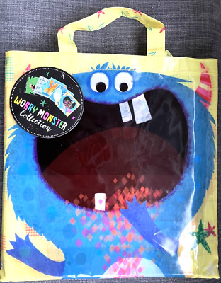 Make Believe IDEAS WORRY MONSTER Collection - 5 Books Blue/Yellow Carrying Bag