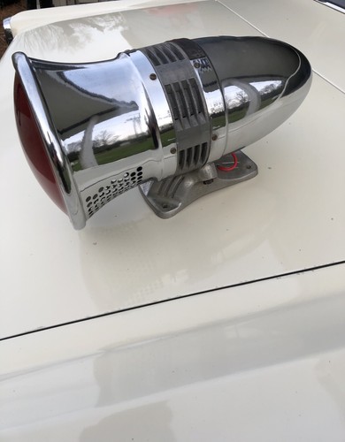 Vintage Sterling Fire Truck SIRENLITE  20 SIREN 12 Volt with Base