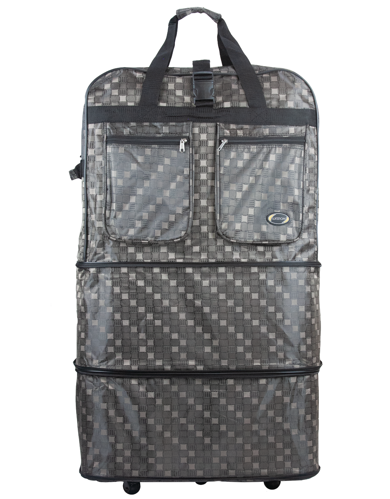 30"/36"/40" Expandable Rolling Duffel Bag Wheeled Spinner Suitcase Luggage     