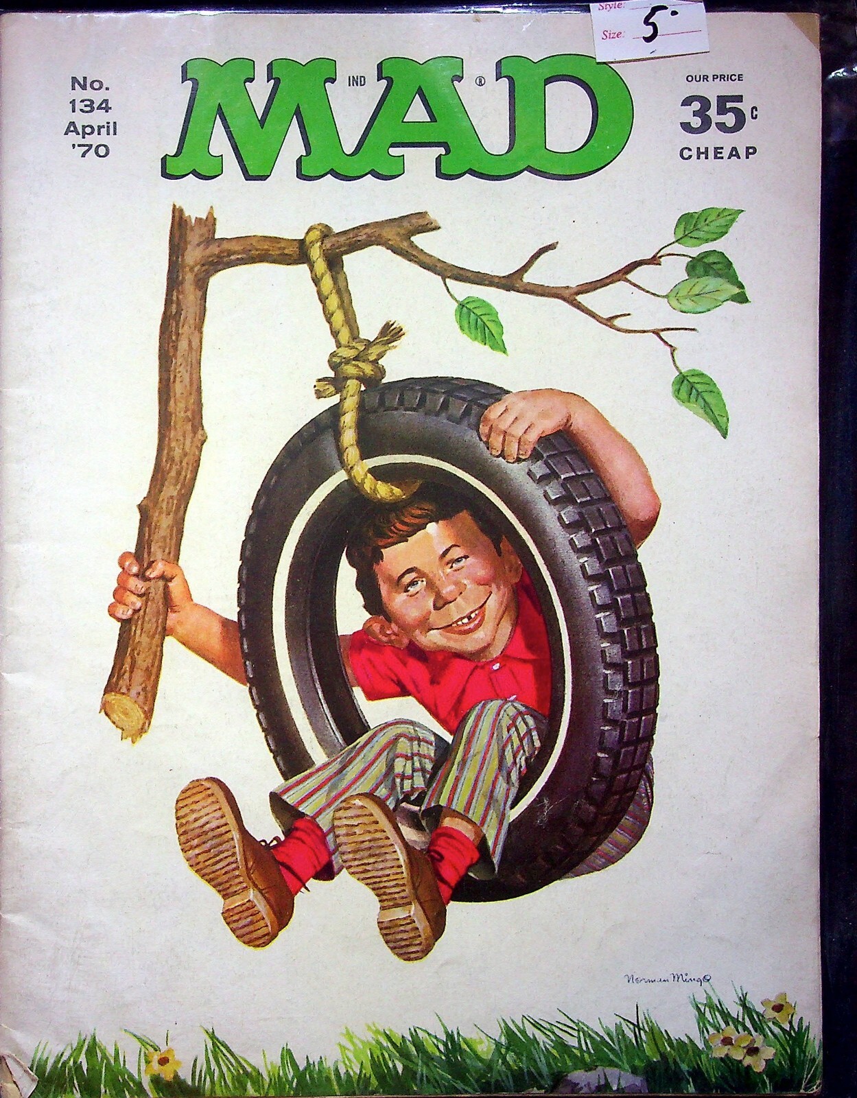 Vtg 1970 Mad Magazine No. 134 April Cheap Humor Comic Alfred