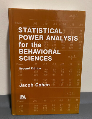 Statistical Power Analysis for the Behavioral Sciences Second Edition - Used