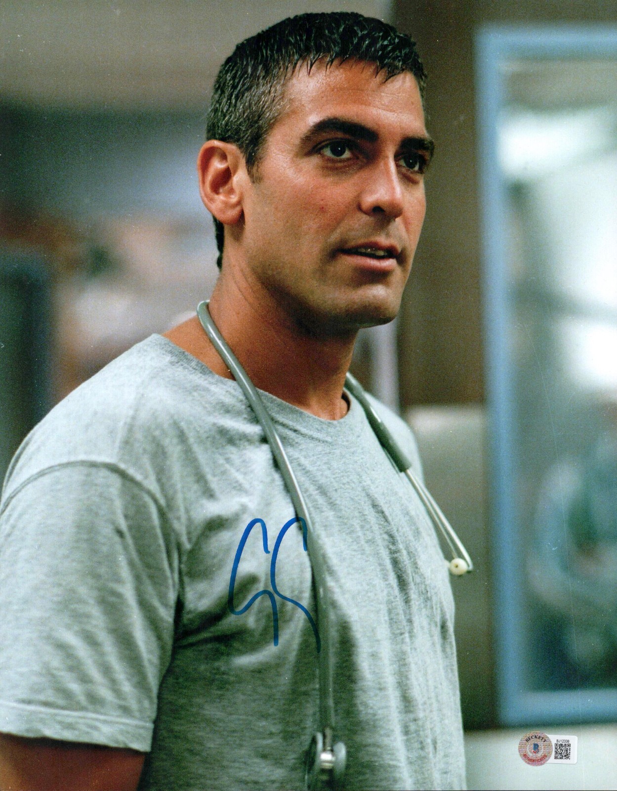 George Clooney ER Signed Autograph 11x14 Photo Doug Ross