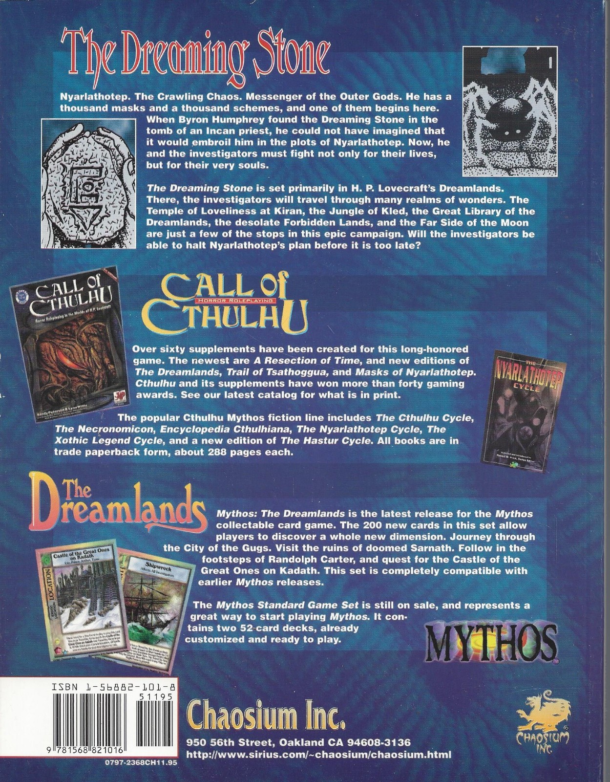 Call of Cthulhu  The Dreaming Stone SC NEW  OOP  Chaosium  COC  CHA2368