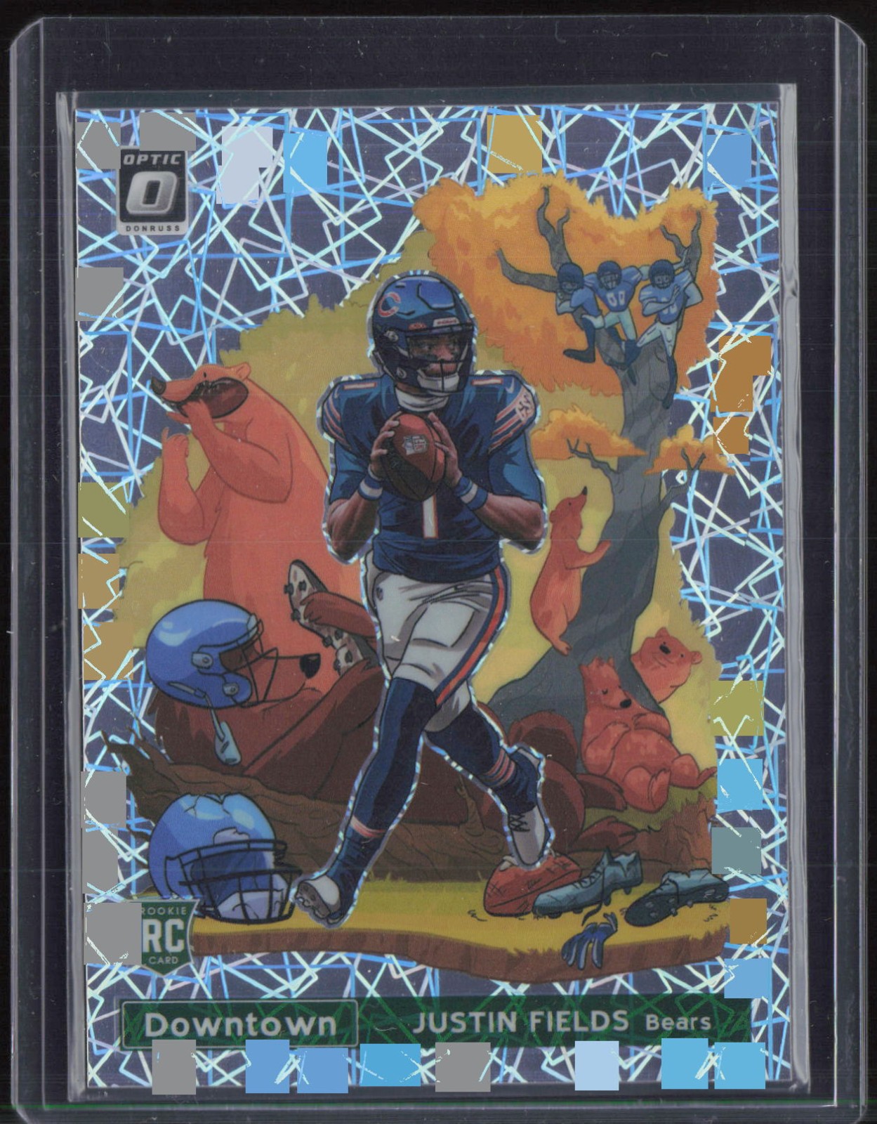 2021 Donruss Optic Downtown #DT-39 Justin Fields SSP Case Hit RC Rookie