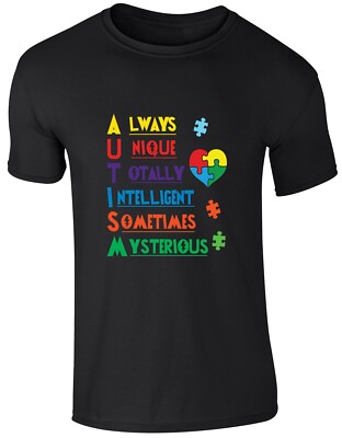 Autism Awareness T Shirt Always Unique Autism Support Autistic Gift Tee Top