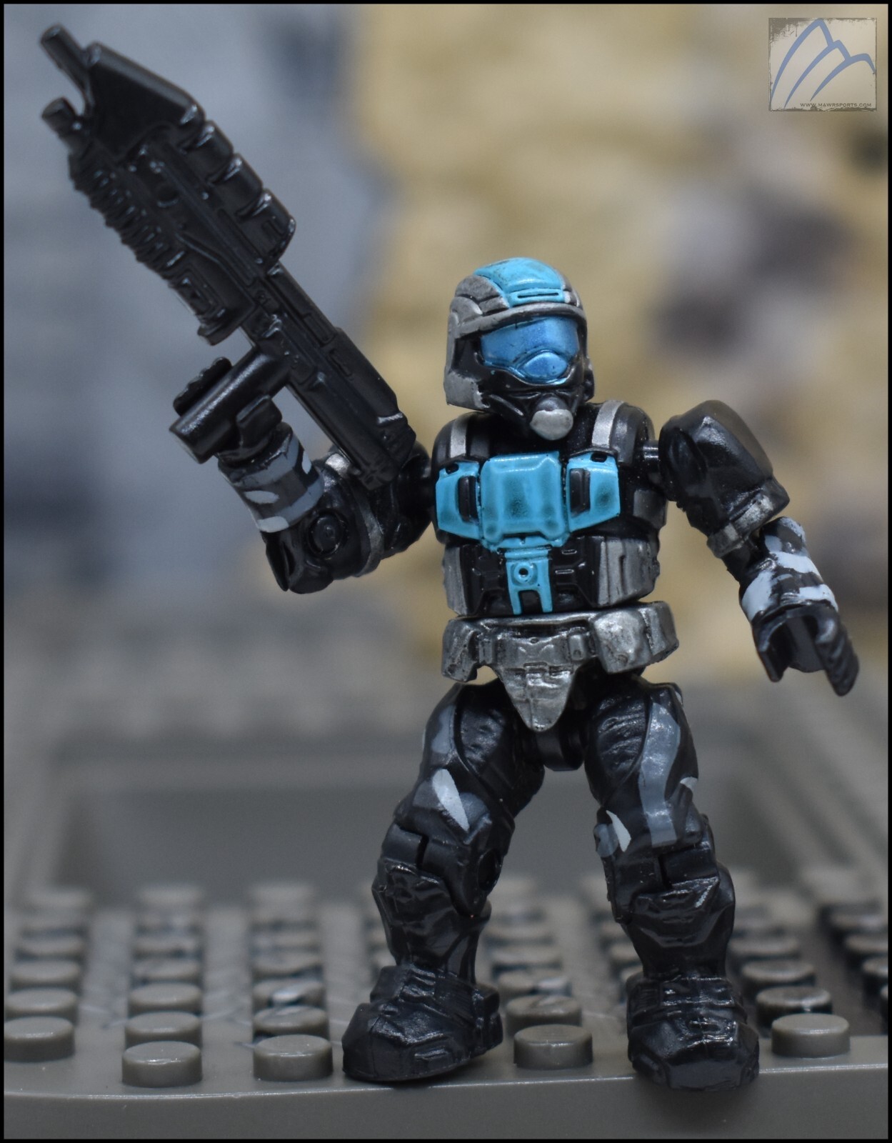 HALO MEGA BLOKS BLUE UNSC ODST URBAN SPECIALIST MINI FIGURE