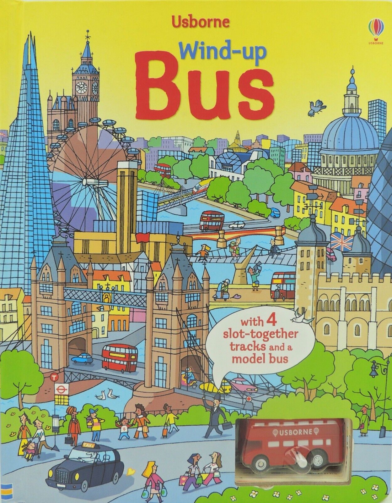Wind-Up Bus - Fiona Watt, Board Book & Clockwork London Double-Decker Bus