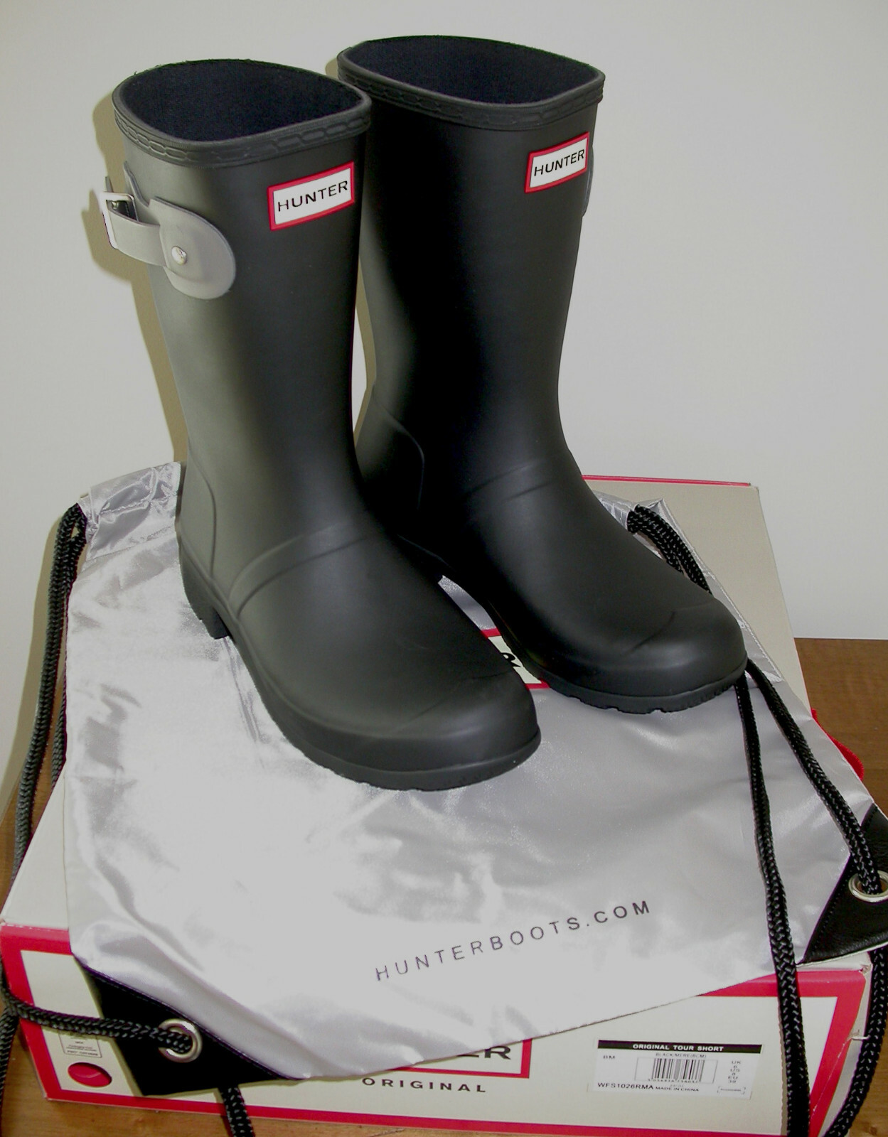 レインブーツ HUNTER WOMEN Refined Eyelet Buckle Short Rain Boots Black WF Amazon.com | Hunter Refined Short Eyelet Womens - Black - 37