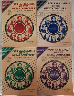 Progressive Popular Classics of the Great Composers Vol. 1-4 forClassical Guitar