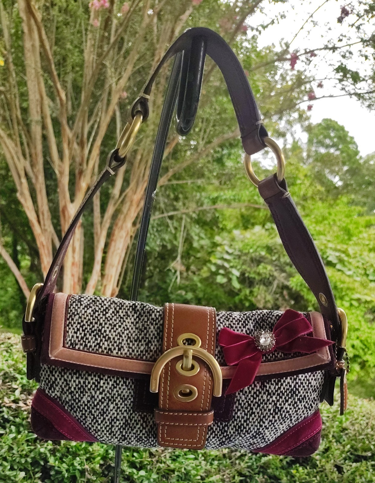 コーチ COACH ショルダーバッグ 8F01 ソーホーツイードデミフラップ 