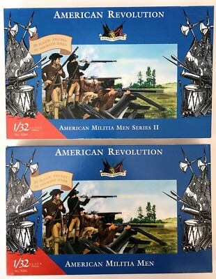 IMEX 1/32 American Revolution American Militia Men I II 3201 3209 Lot