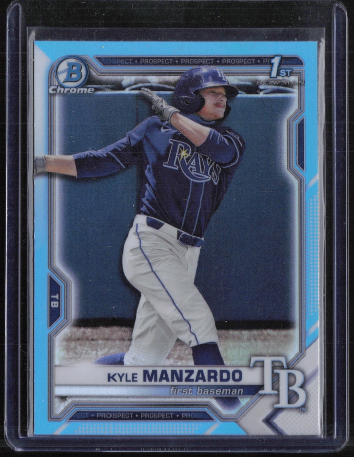 2021 Bowman Chrome Blue Refractor Kyle Manzardo RC Rookie