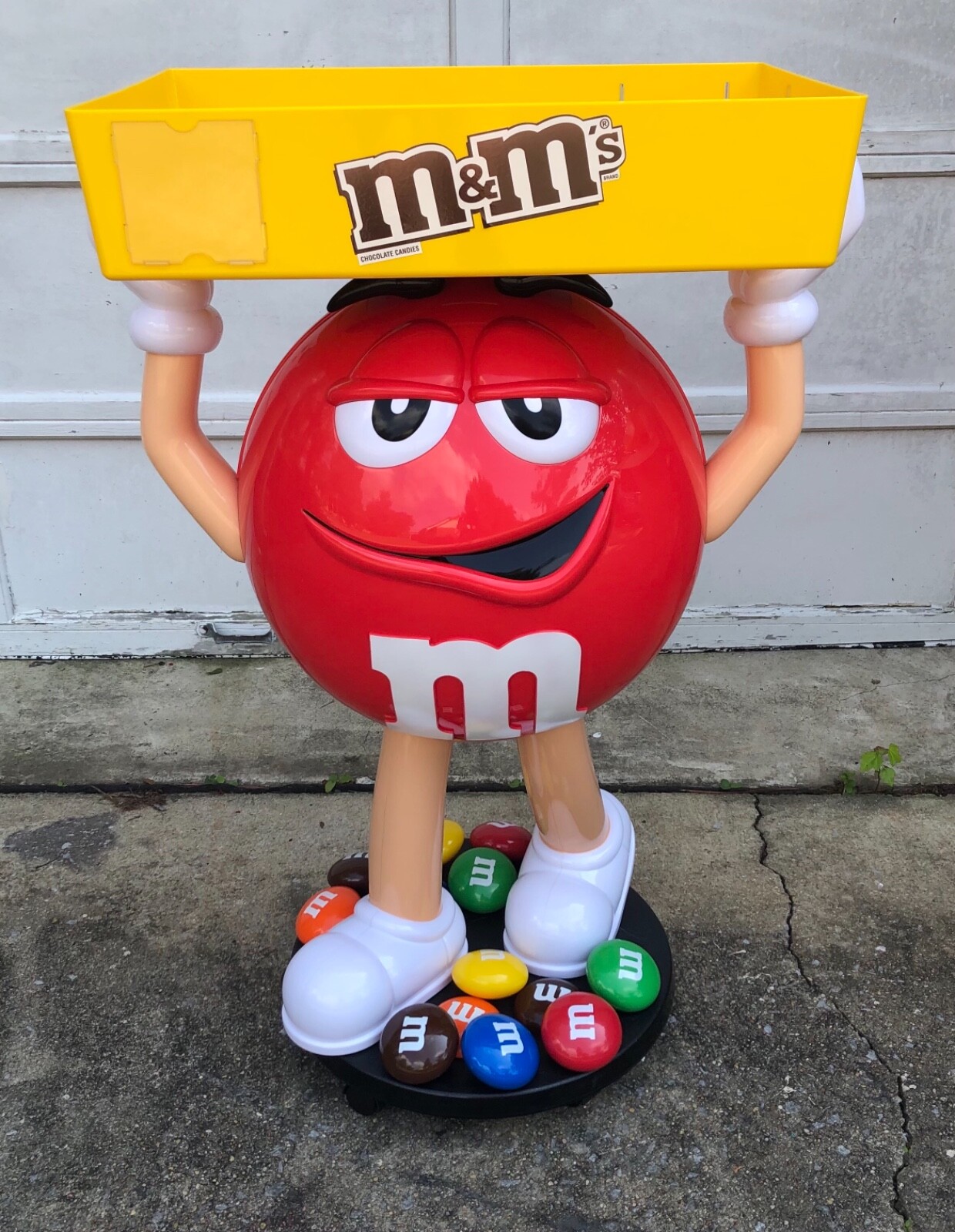 M&M Red Character Candy Store Display w/ Storage Tray