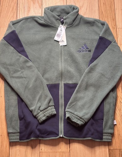 NWT Adidas Track Jacket HK4603 Mens XL Multi Sport Green Oxide Fleece $80 NWT Adidas Track Jacket HK4603 Mens XL Multi Sport Green Oxide Fleece $80
