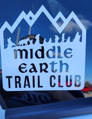 Middle Earth Trail Club, Lord of the Rings, Hobbit, Vinyl Decal, Cup or Car, 5x5