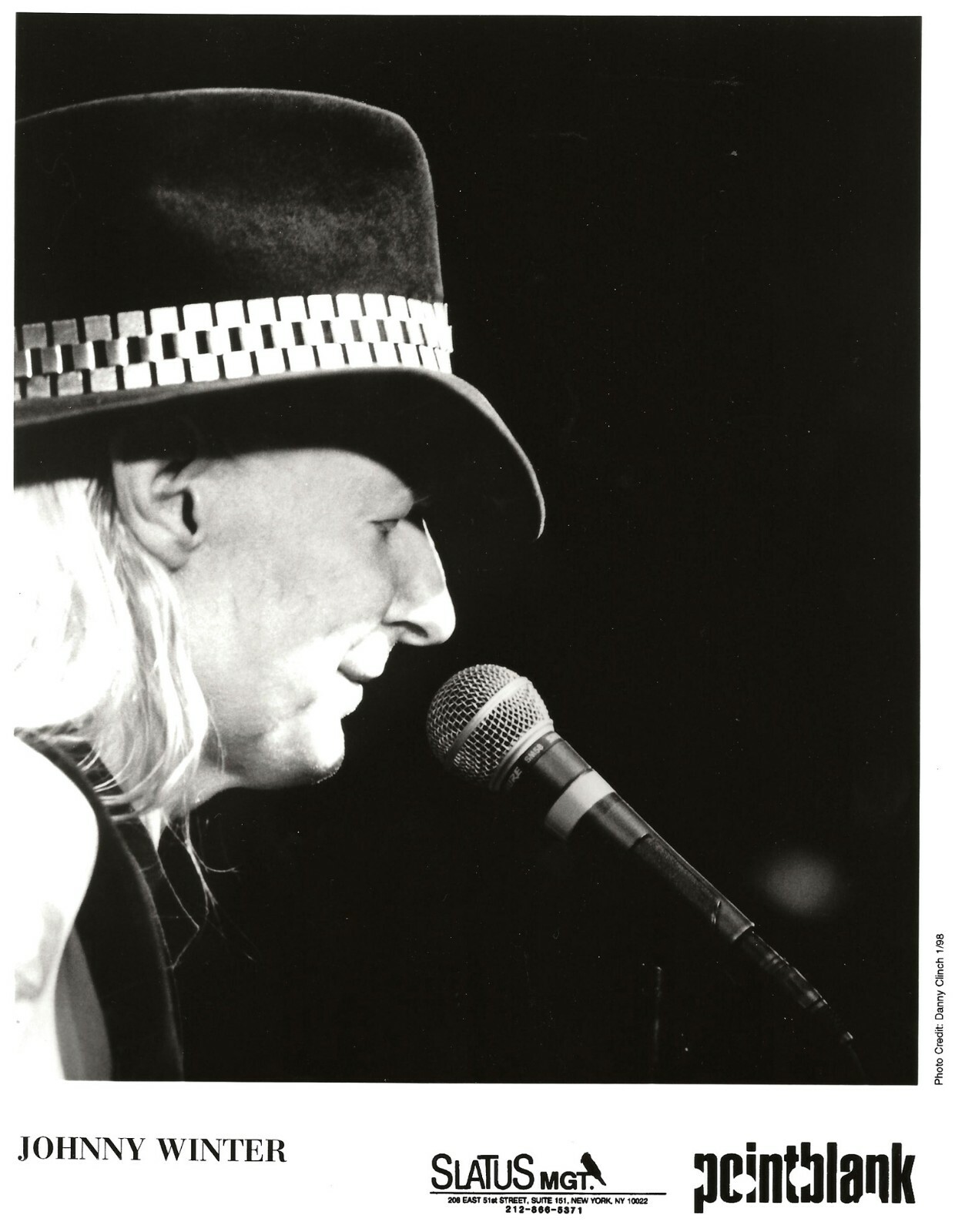 JOHNNY WINTER-SIGNED AUTOGRAPH PICK GUARD-VG+ PLUS PICK-TICKET-& PHOTO