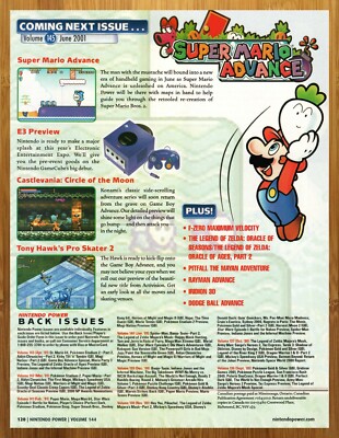 2001 Super Mario Advance GBA Print Ad/Poster Page Authentic Official Promo Art