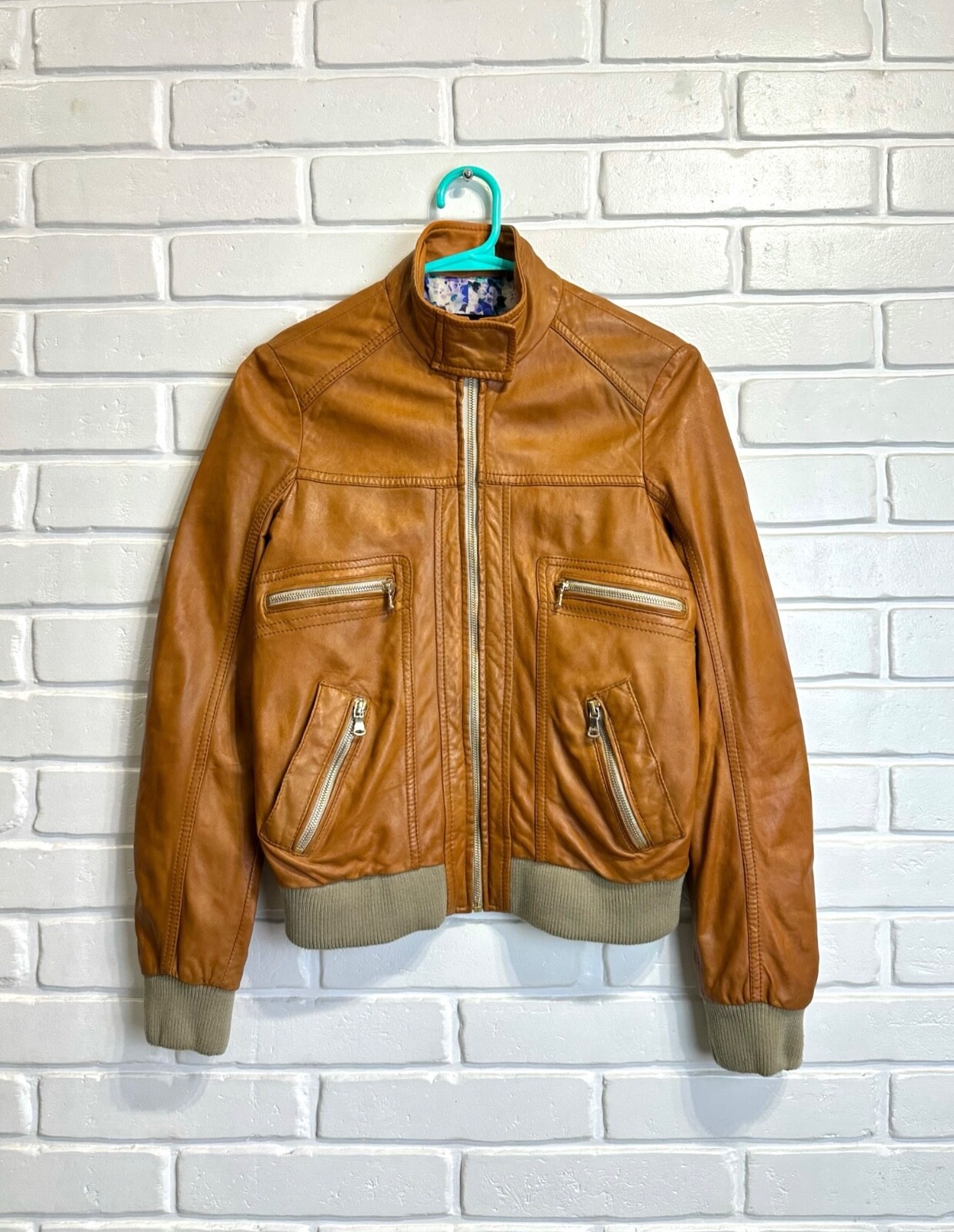 VINTAGE DOLCE & GABBANA LEATHER JACKET Women's SZ IT 40 S US