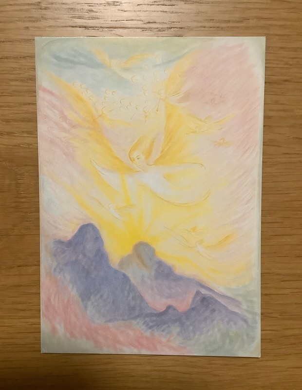 1 Postkarte, Aufsteigende Seele, Gerhard Reisch, Symbolik, Hoffnung, Glaube Neu